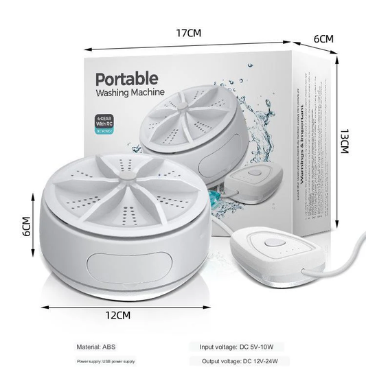 Mini Portable Turbo Washing Machine Remote Control